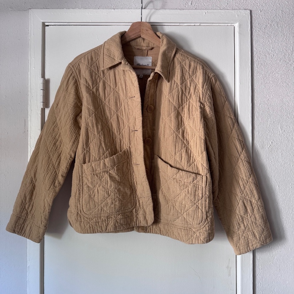 Madewell Quilted Light Coat Sz XS